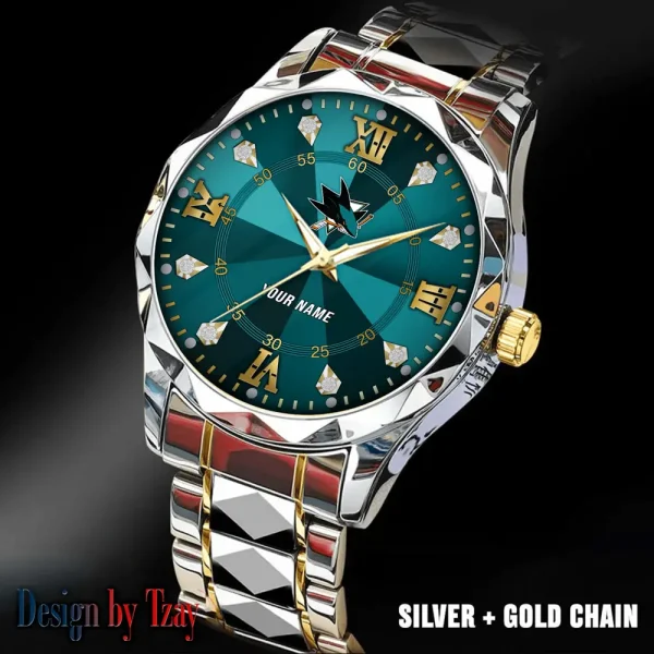 San Jose Sharks NHL Men Watch Classic Business Calendar Week Stainless Steel Waterproof MTTDMW281 - Image 3
