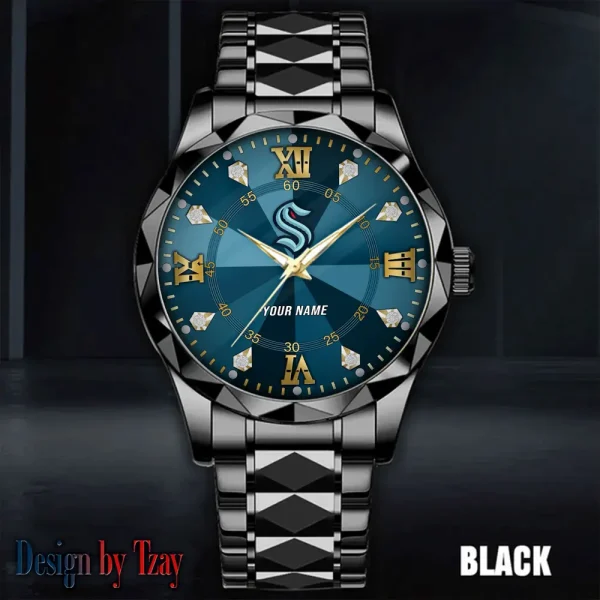 Seattle Kraken NHL Men Watch Classic Business Calendar Week Stainless Steel Waterproof MTTDMW282 - Image 2