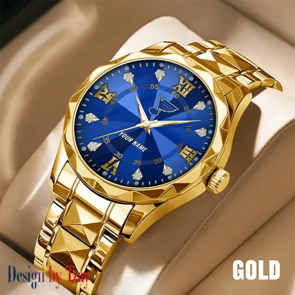 St Louis Blues NHL Men Watch Classic Business Calendar Week Stainless Steel Waterproof MTTDMW283 - Image 2
