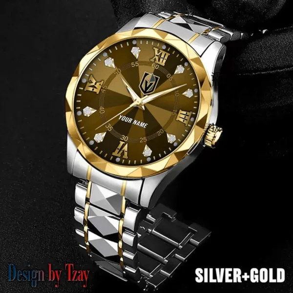 Vegas Golden Knights NHL Men Watch Classic Business Calendar Week Stainless Steel Waterproof MTTDMW288