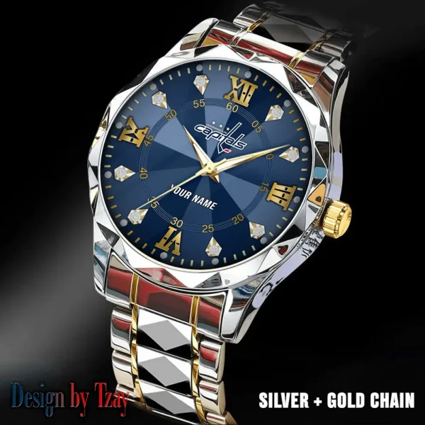 Washington Capitals NHL Men Watch Classic Business Calendar Week Stainless Steel Waterproof MTTDMW289 - Image 3