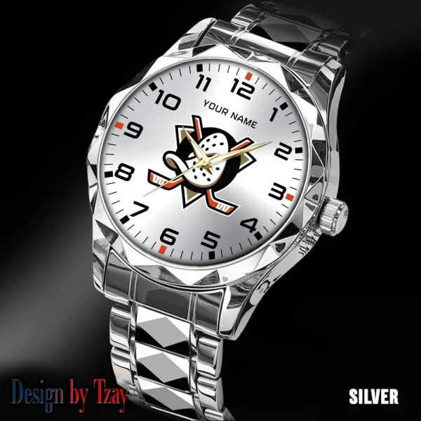 Anaheim Ducks NHL Men Watch Classic Business Calendar Week Stainless Steel Waterproof MTTDMW291 - Image 2