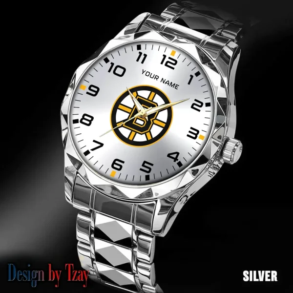 Boston Bruins NHL Men Watch Classic Business Calendar Week Stainless Steel Waterproof MTTDMW292 - Image 3