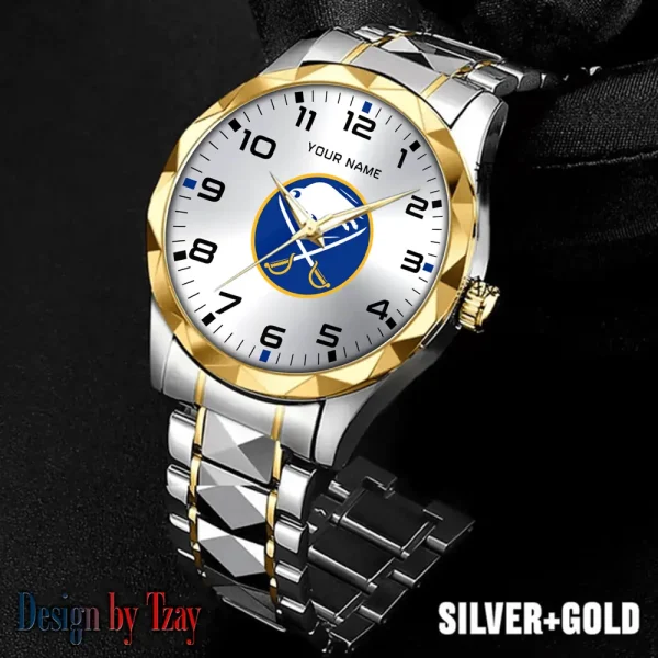 Buffalo Sabres NHL Men Watch Classic Business Calendar Week Stainless Steel Waterproof MTTDMW293