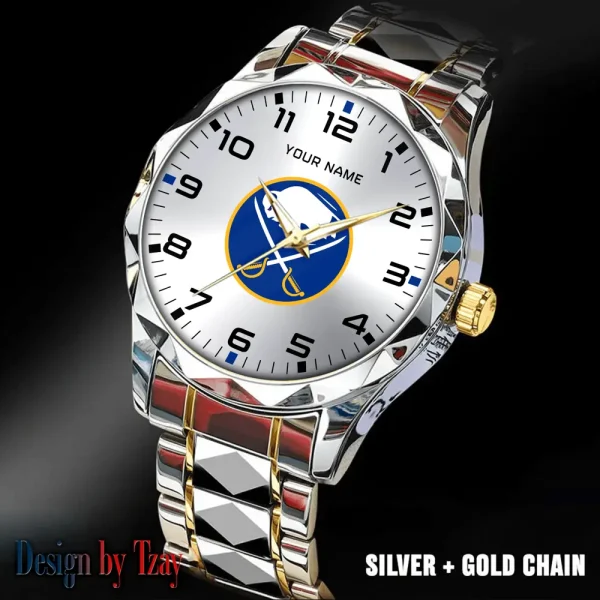 Buffalo Sabres NHL Men Watch Classic Business Calendar Week Stainless Steel Waterproof MTTDMW293 - Image 5