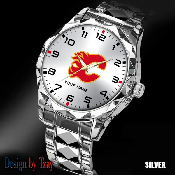 Calgary Flames NHL Men Watch Classic Business Calendar Week Stainless Steel Waterproof MTTDMW294 - Image 5