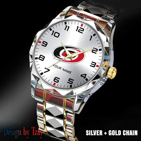 Carolina Hurricanes NHL Men Watch Classic Business Calendar Week Stainless Steel Waterproof MTTDMW295 - Image 2