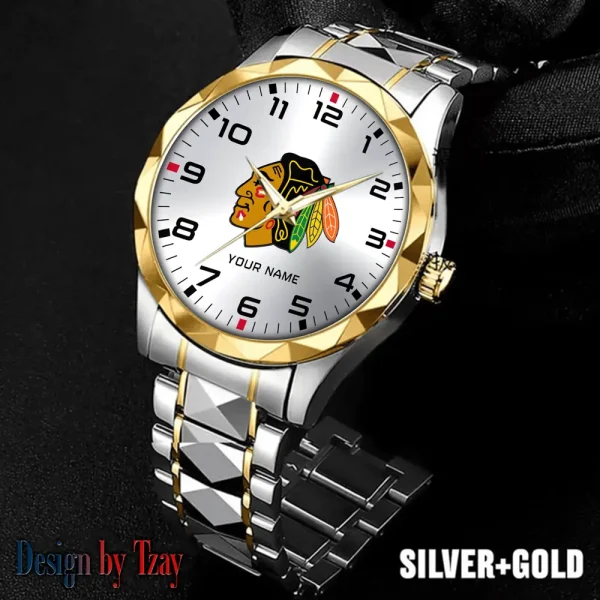 Chicago Blackhawks NHL Men Watch Classic Business Calendar Week Stainless Steel Waterproof MTTDMW296