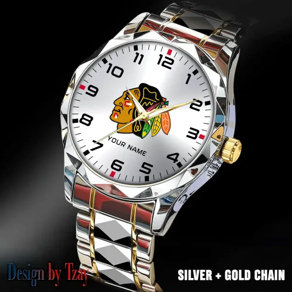Chicago Blackhawks NHL Men Watch Classic Business Calendar Week Stainless Steel Waterproof MTTDMW296 - Image 3