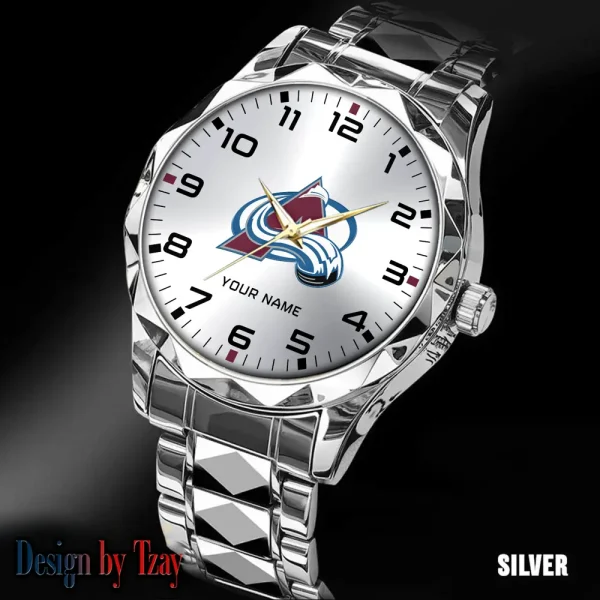 Colorado Avalanche NHL Men Watch Classic Business Calendar Week Stainless Steel Waterproof MTTDMW297 - Image 2