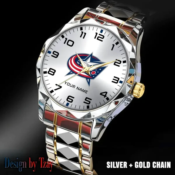 Columbus Blue Jackets NHL Men Watch Classic Business Calendar Week Stainless Steel Waterproof MTTDMW298 - Image 3