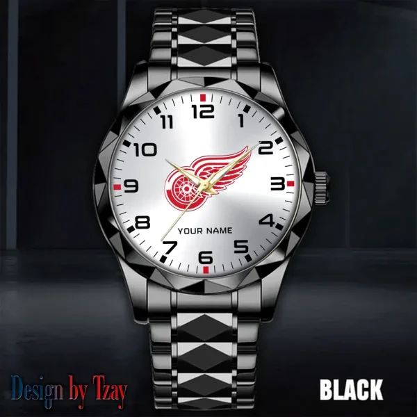 Detroit Red Wings NHL Men Watch Classic Business Calendar Week Stainless Steel Waterproof MTTDMW300 - Image 3