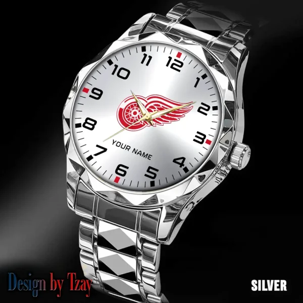 Detroit Red Wings NHL Men Watch Classic Business Calendar Week Stainless Steel Waterproof MTTDMW300 - Image 5