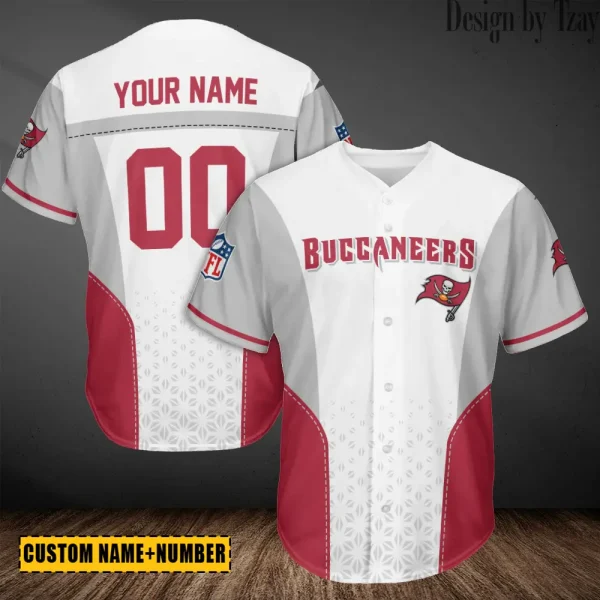 Tampa Bay Buccaneers NFL Casual Button Baseball Jersy Style 2025 ANZ-AZCBJS699