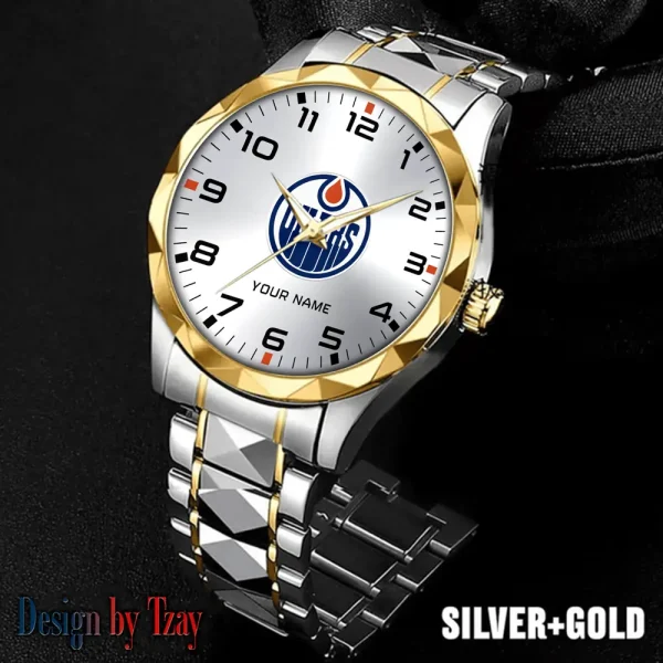 Edmonton Oilers NHL Men Watch Classic Business Calendar Week Stainless Steel Waterproof MTTDMW301