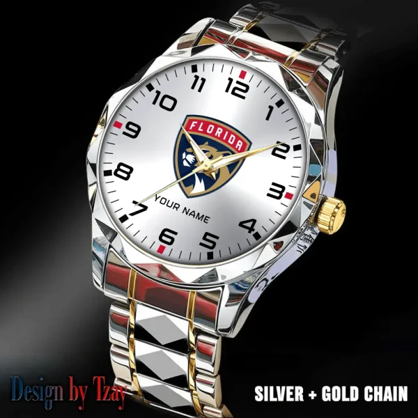 Florida Panthers NHL Men Watch Classic Business Calendar Week Stainless Steel Waterproof MTTDMW302 - Image 3