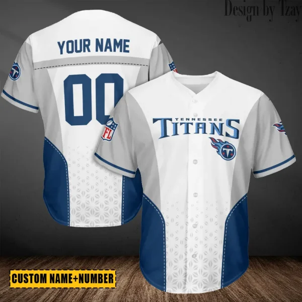 Tennessee Titans NFL Casual Button Baseball Jersy Style 2025 ANZ-AZCBJS700