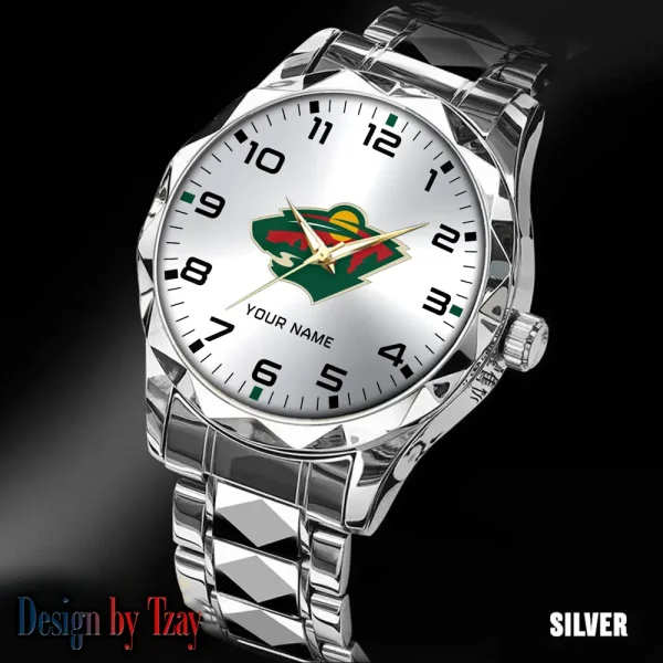 Minnesota Wild NHL Men Watch Classic Business Calendar Week Stainless Steel Waterproof MTTDMW304 - Image 3