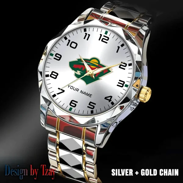 Minnesota Wild NHL Men Watch Classic Business Calendar Week Stainless Steel Waterproof MTTDMW304 - Image 4