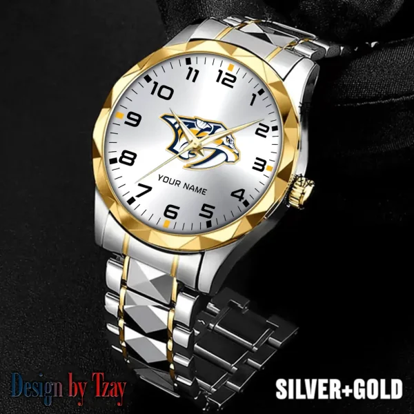 Nashville Predators NHL Men Watch Classic Business Calendar Week Stainless Steel Waterproof MTTDMW306