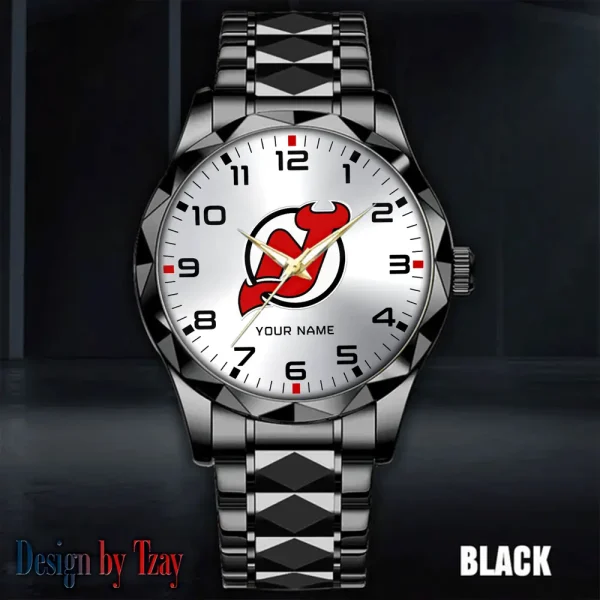 New Jersey Devils NHL Men Watch Classic Business Calendar Week Stainless Steel Waterproof MTTDMW307 - Image 2