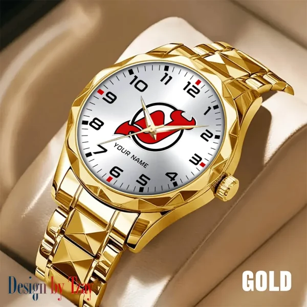 New Jersey Devils NHL Men Watch Classic Business Calendar Week Stainless Steel Waterproof MTTDMW307 - Image 3