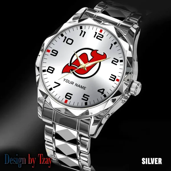New Jersey Devils NHL Men Watch Classic Business Calendar Week Stainless Steel Waterproof MTTDMW307 - Image 4