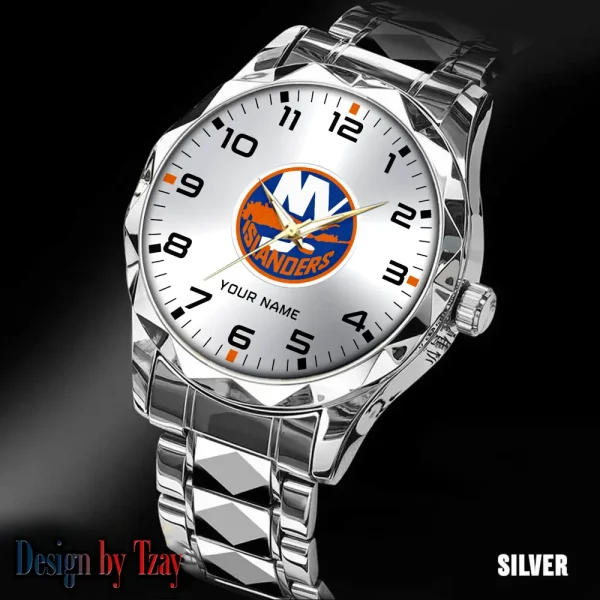 New York Islanders NHL Men Watch Classic Business Calendar Week Stainless Steel Waterproof MTTDMW308 - Image 3