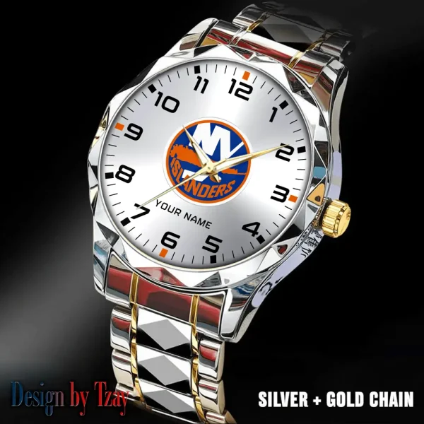 New York Islanders NHL Men Watch Classic Business Calendar Week Stainless Steel Waterproof MTTDMW308 - Image 5