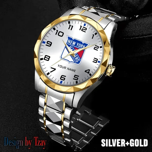 New York Rangers NHL Men Watch Classic Business Calendar Week Stainless Steel Waterproof MTTDMW309