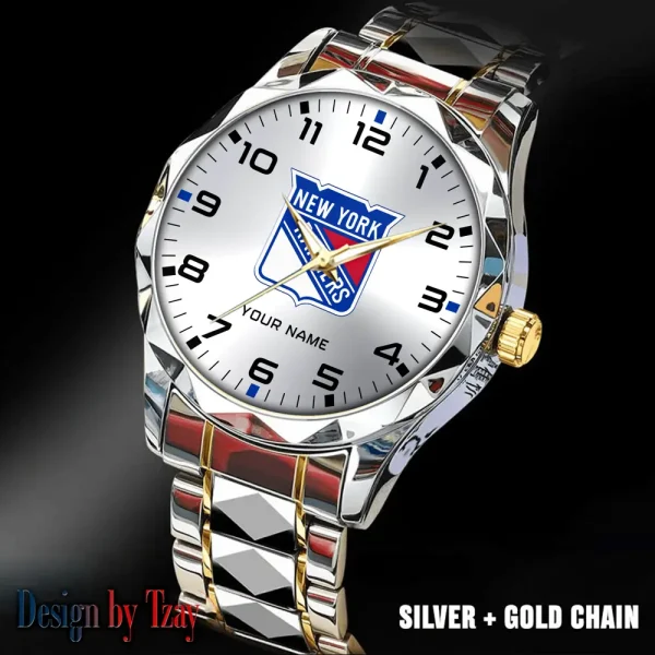 New York Rangers NHL Men Watch Classic Business Calendar Week Stainless Steel Waterproof MTTDMW309 - Image 5