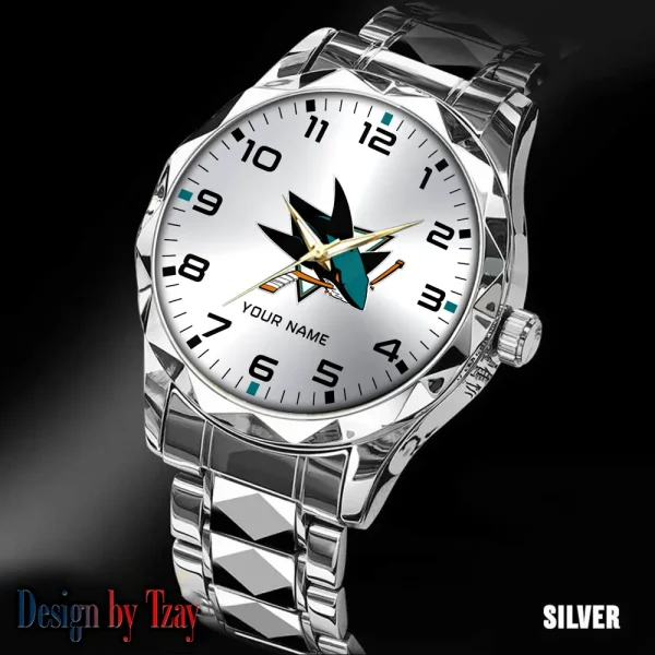 San Jose Sharks NHL Men Watch Classic Business Calendar Week Stainless Steel Waterproof MTTDMW313 - Image 3