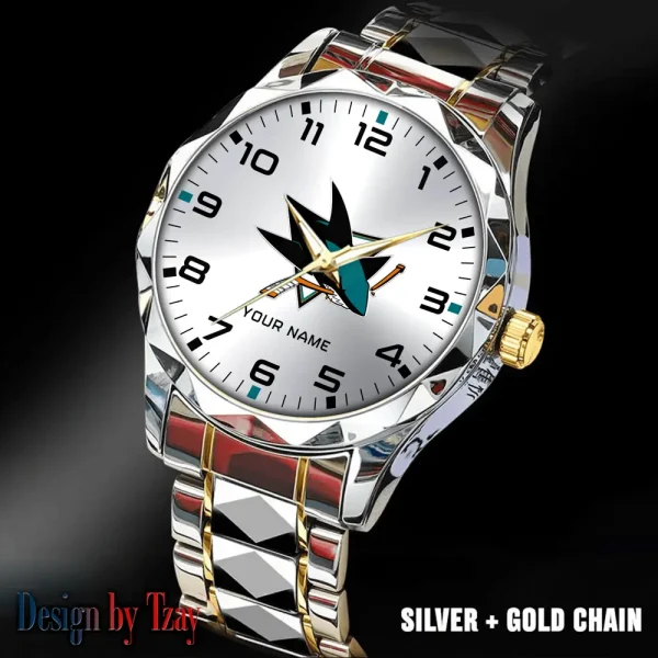 San Jose Sharks NHL Men Watch Classic Business Calendar Week Stainless Steel Waterproof MTTDMW313 - Image 4