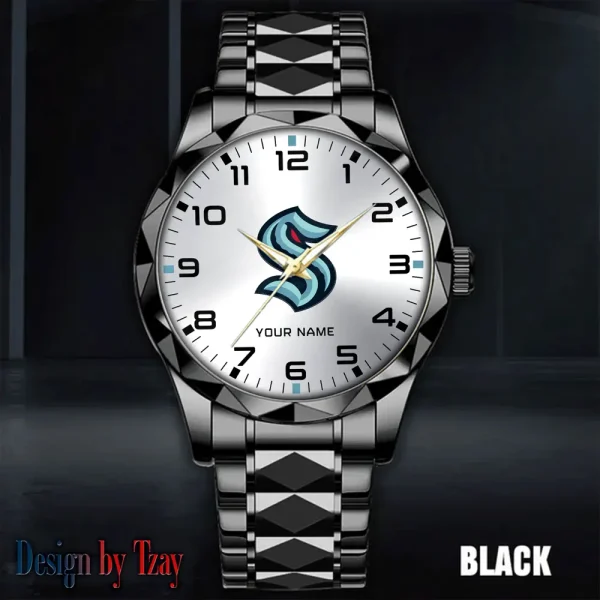 Seattle Kraken NHL Men Watch Classic Business Calendar Week Stainless Steel Waterproof MTTDMW314 - Image 3