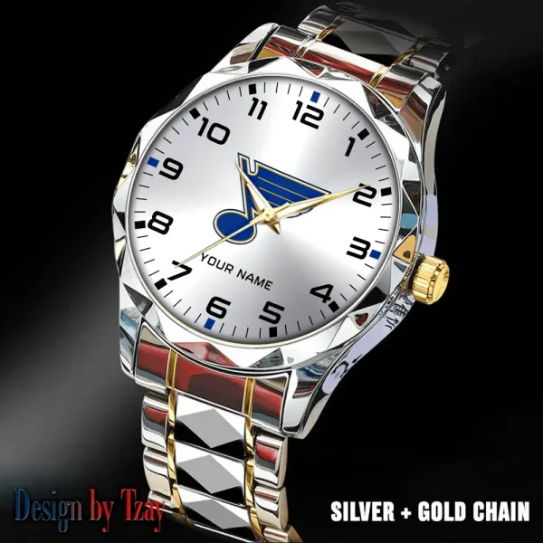 St Louis Blues NHL Men Watch Classic Business Calendar Week Stainless Steel Waterproof MTTDMW315 - Image 2