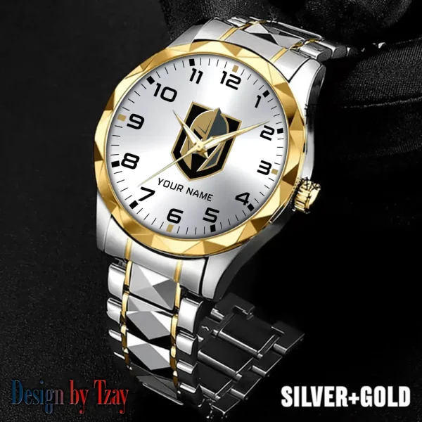 Vegas Golden Knights NHL Men Watch Classic Business Calendar Week Stainless Steel Waterproof MTTDMW320