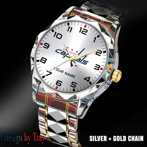 Washington Capitals NHL Men Watch Classic Business Calendar Week Stainless Steel Waterproof MTTDMW321 - Image 3