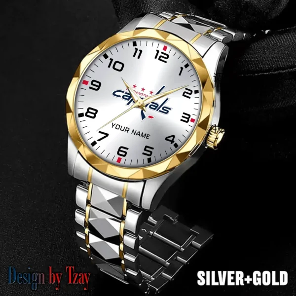 Washington Capitals NHL Men Watch Classic Business Calendar Week Stainless Steel Waterproof MTTDMW321