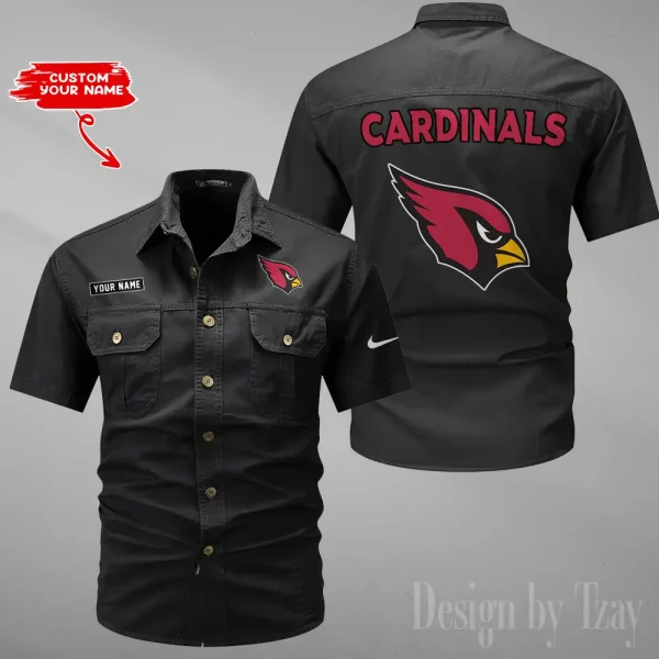 Arizona Cardinals 2025 Summer Hot Sale Men's Short Sleeve Cotton Shirts Fashion Loose Breathable Tops ANZMSSWS065 - Image 5