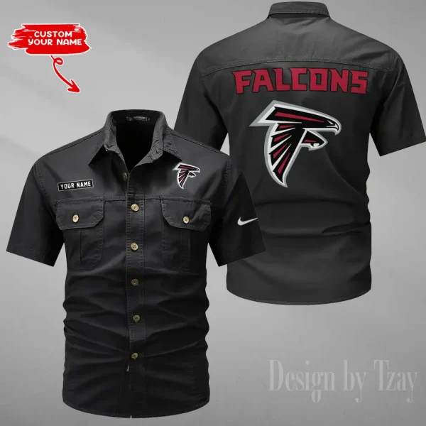 Atlanta Falcons 2025 Summer Hot Sale Men's Short Sleeve Cotton Shirts Fashion Loose Breathable Tops ANZMSSWS066