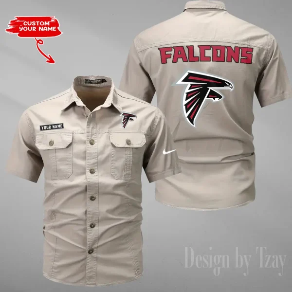 Atlanta Falcons 2025 Summer Hot Sale Men's Short Sleeve Cotton Shirts Fashion Loose Breathable Tops ANZMSSWS066 - Image 2