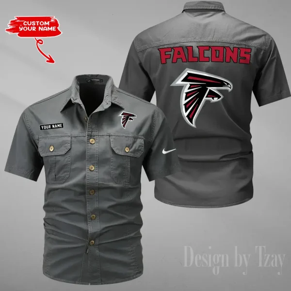 Atlanta Falcons 2025 Summer Hot Sale Men's Short Sleeve Cotton Shirts Fashion Loose Breathable Tops ANZMSSWS066 - Image 3