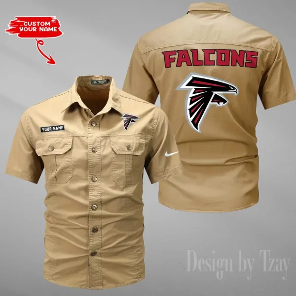 Atlanta Falcons 2025 Summer Hot Sale Men's Short Sleeve Cotton Shirts Fashion Loose Breathable Tops ANZMSSWS066 - Image 5