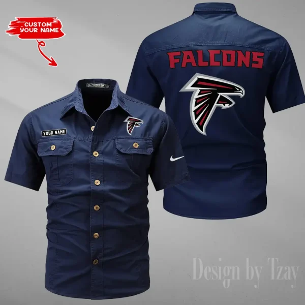 Atlanta Falcons 2025 Summer Hot Sale Men's Short Sleeve Cotton Shirts Fashion Loose Breathable Tops ANZMSSWS066 - Image 6