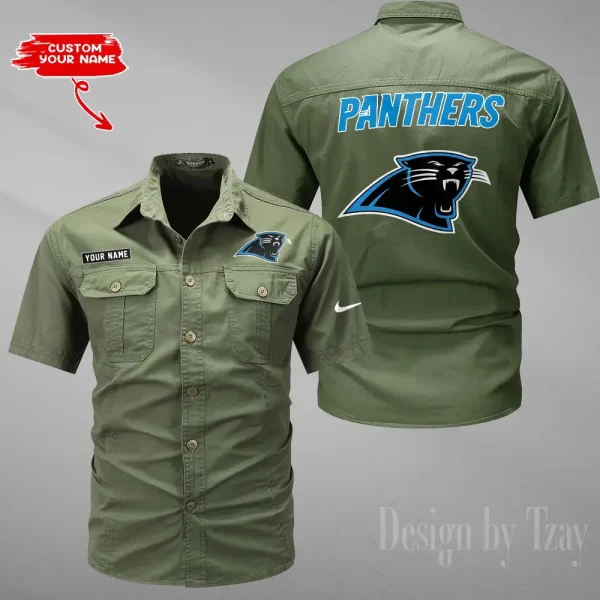 Carolina Panthers 2025 Summer Hot Sale Men's Short Sleeve Cotton Shirts Fashion Loose Breathable Tops ANZMSSWS069 - Image 4