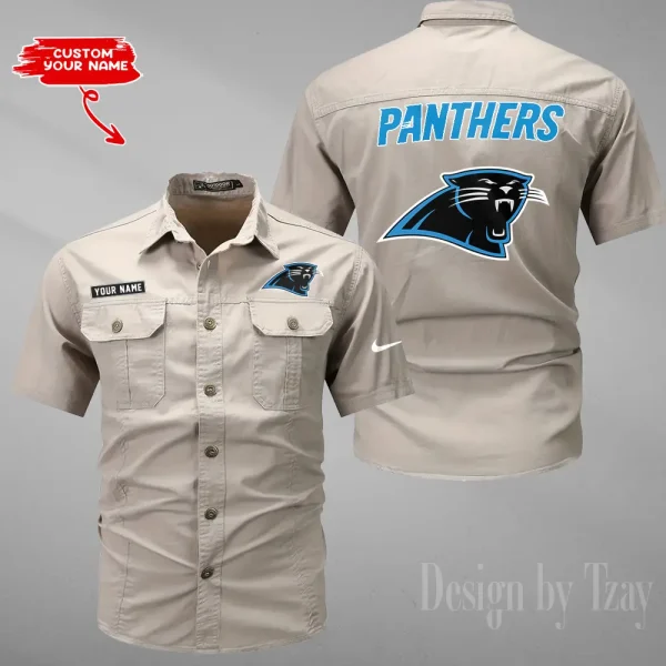 Carolina Panthers 2025 Summer Hot Sale Men's Short Sleeve Cotton Shirts Fashion Loose Breathable Tops ANZMSSWS069 - Image 6
