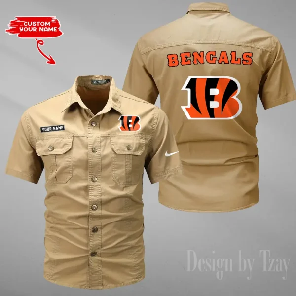 Cincinnati Bengals 2025 Summer Hot Sale Men's Short Sleeve Cotton Shirts Fashion Loose Breathable Tops ANZMSSWS071 - Image 4