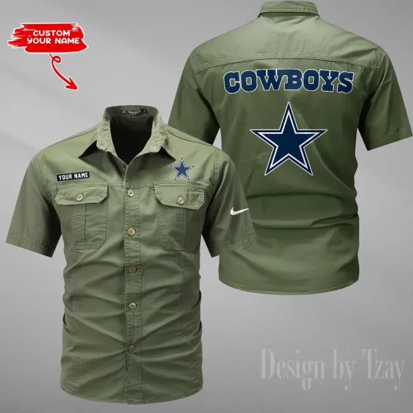 Dallas Cowboys 2025 Summer Hot Sale Men's Short Sleeve Cotton Shirts Fashion Loose Breathable Tops ANZMSSWS073 - Image 3