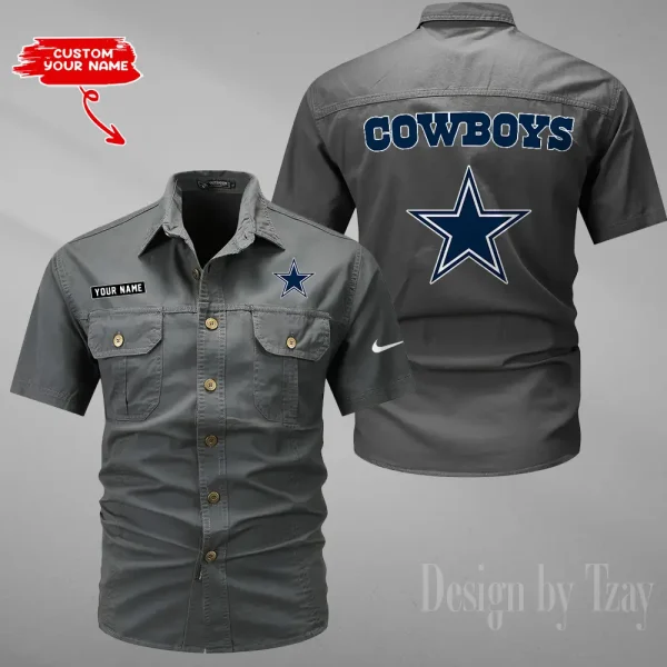 Dallas Cowboys 2025 Summer Hot Sale Men's Short Sleeve Cotton Shirts Fashion Loose Breathable Tops ANZMSSWS073 - Image 4