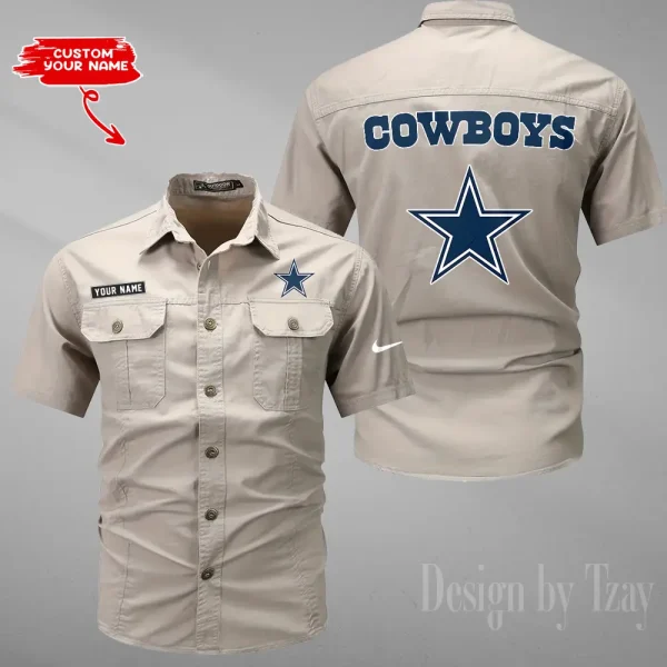 Dallas Cowboys 2025 Summer Hot Sale Men's Short Sleeve Cotton Shirts Fashion Loose Breathable Tops ANZMSSWS073 - Image 5